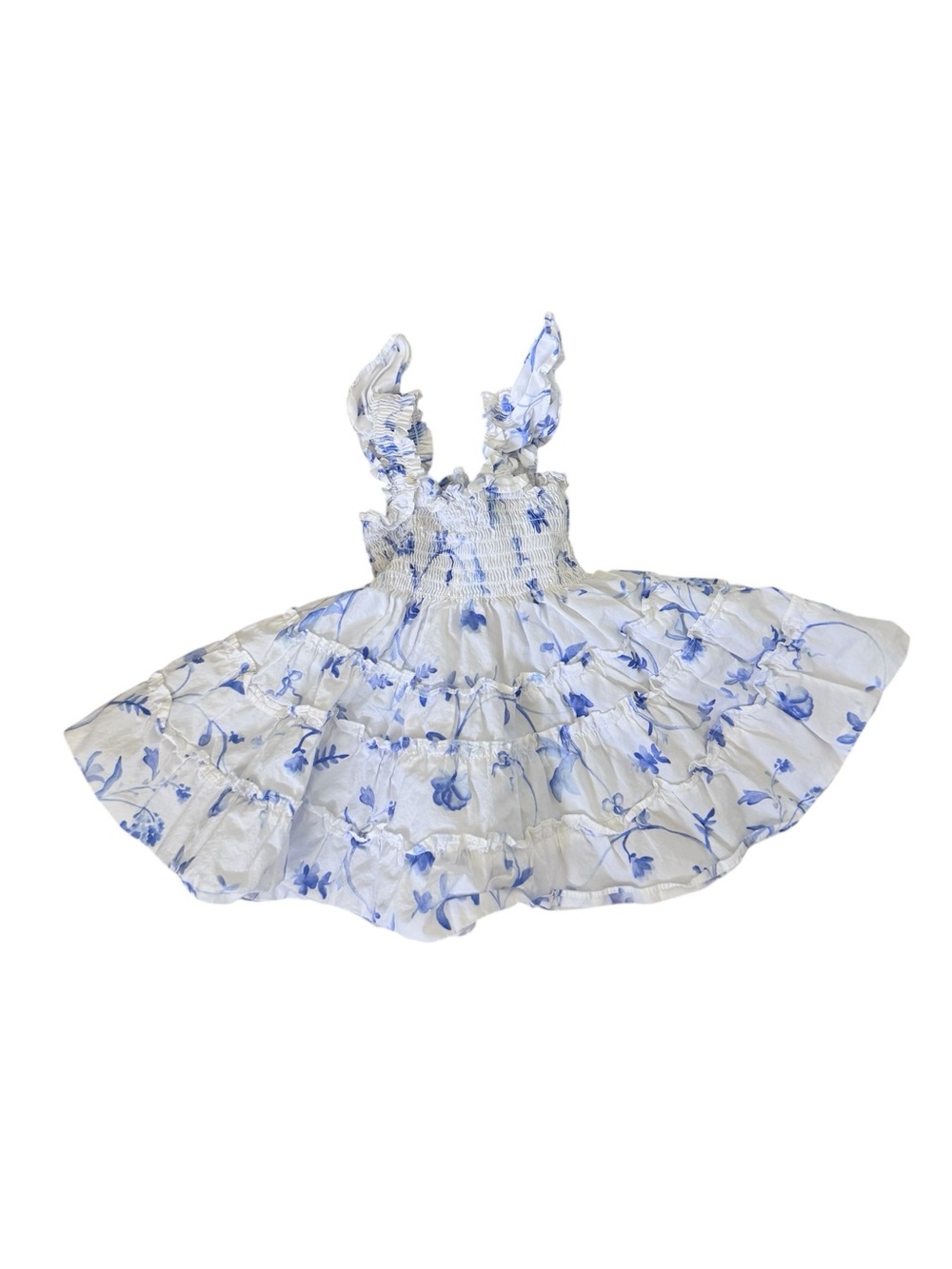 Hill House Light Blue and White Smocked Dress